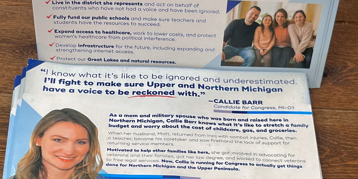 Callie Barr announces candidacy for Michigan’s 1st Congressional District