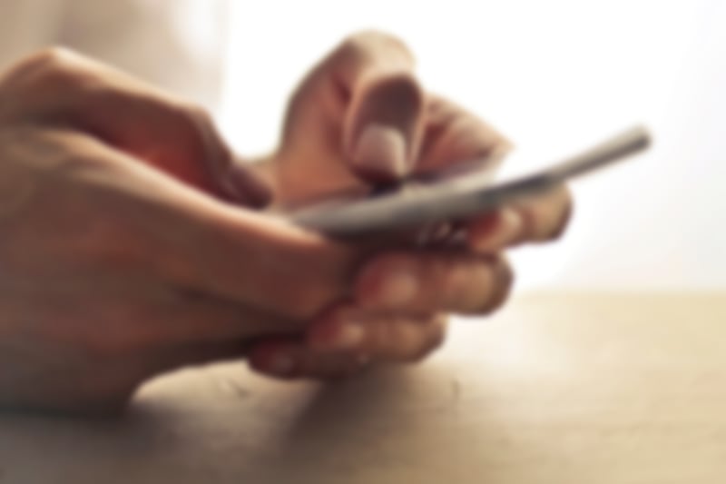 Blurred phone image.