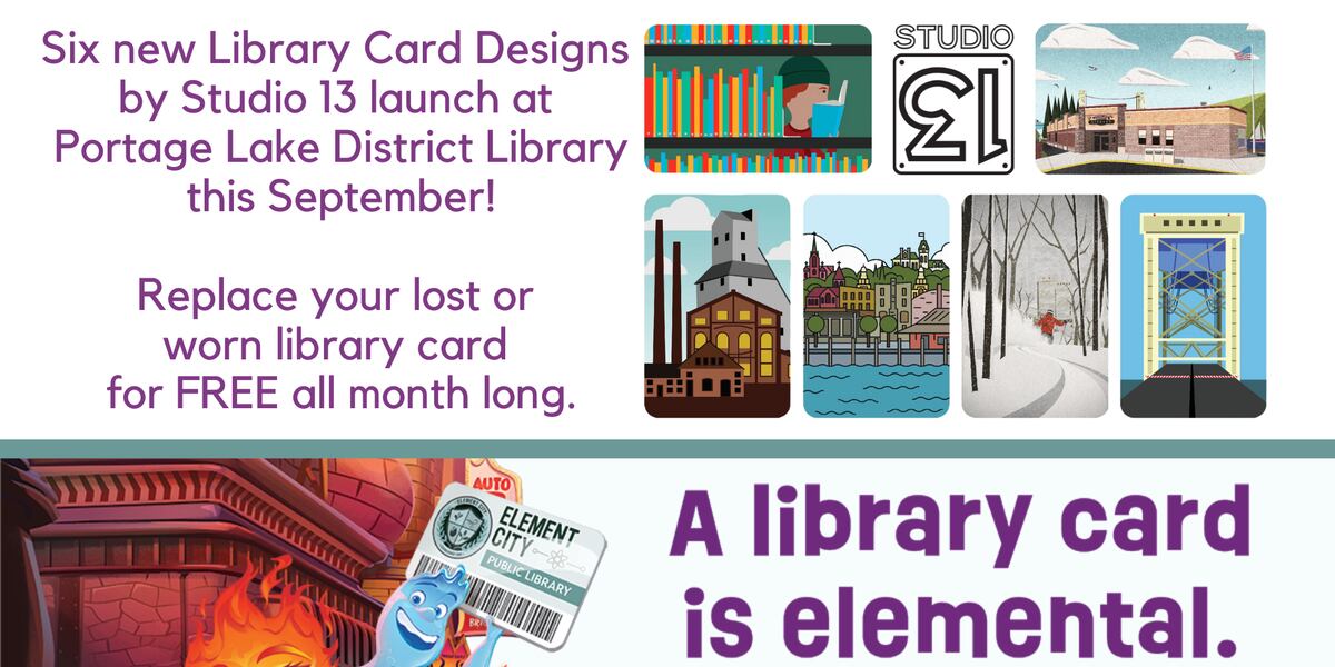 Portage Lake District Library has new library cards