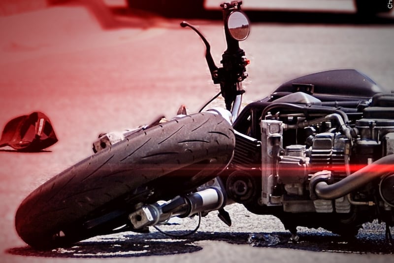 motorcycle crash graphic.