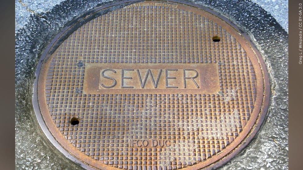 FILE -- Sewer manhole.