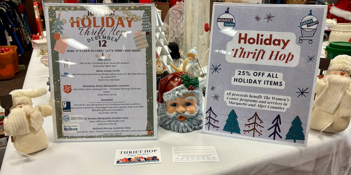 Marquette thrift shops to offer special deals on holiday goods