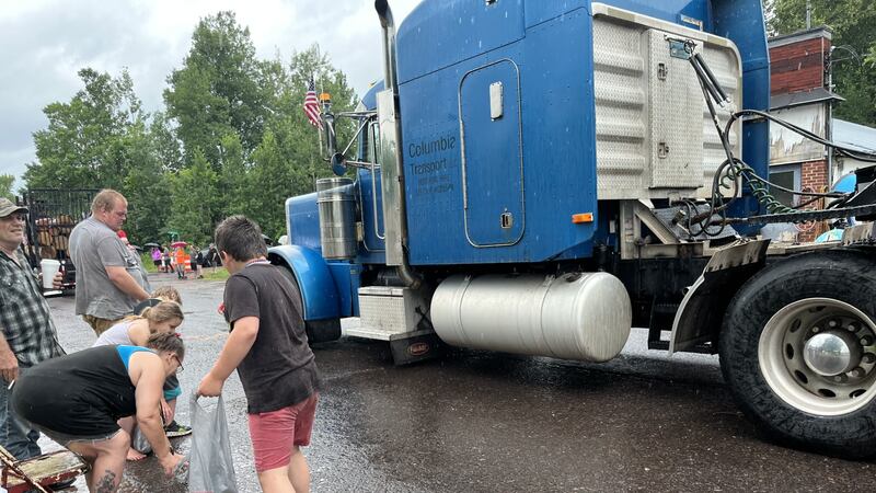 The Greenland Township's 4th of July parade included fire trucks, lumber trucks and tractors.
