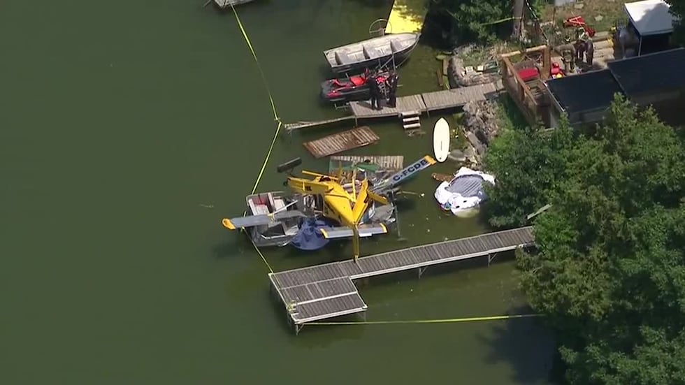 A teenager is dead after being struck by a plane that crashed into a dock in Canada on Friday.