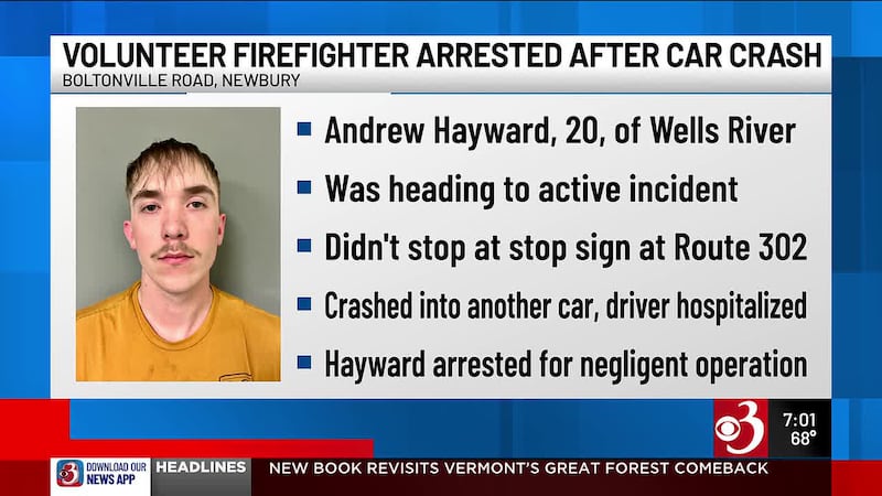 Volunteer firefighter arrested after car crash