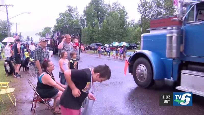 The Greenland Township's 4th of July parade included fire trucks, lumber trucks and tractors.