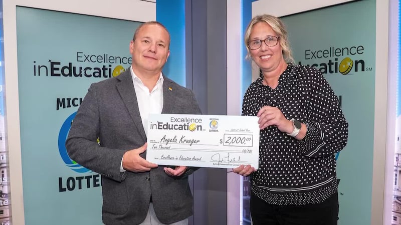 This week’s Michigan Lottery Excellence in Education winner is Angela Krueger from Marshall...