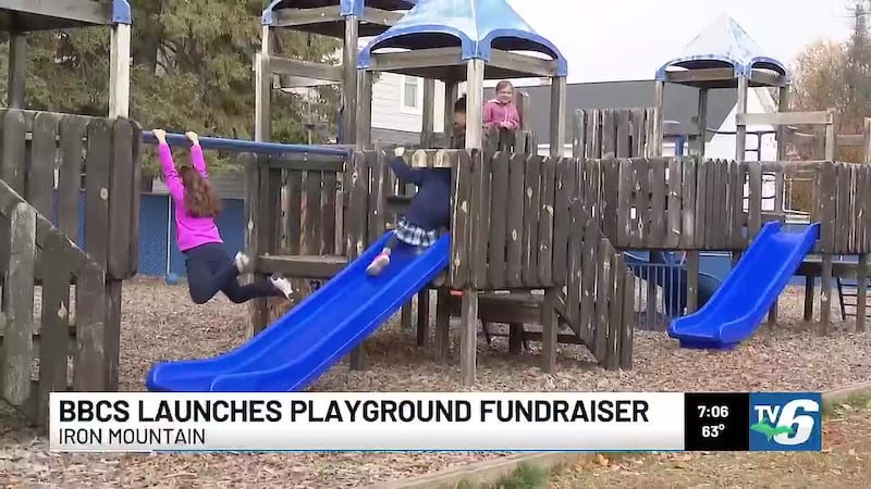 Bishop Baraga is raising funds to replace school playground equipment.
